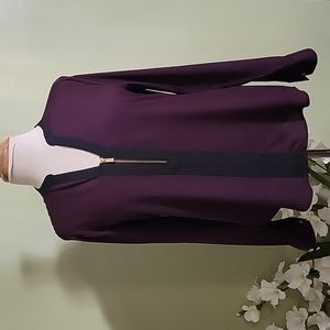 Calvin Klein Purple & Black Blouse Size M